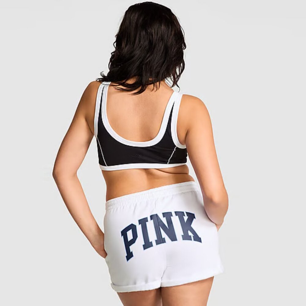 NWT PINK Campus Fleece Rolled Hem Shorts